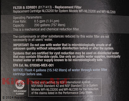 Water Filter EDR8D1 Alternate Product View