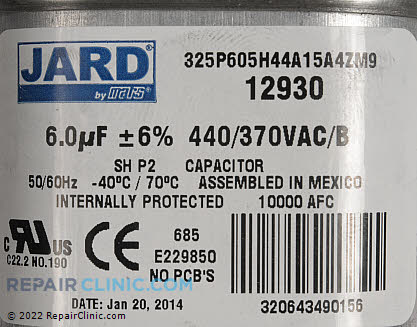 Run Capacitor POCF6 Alternate Product View