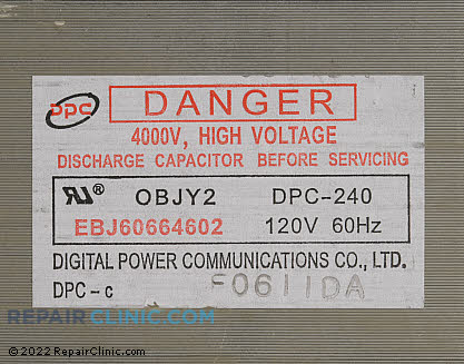 High Voltage Transformer EBJ60664602 Alternate Product View
