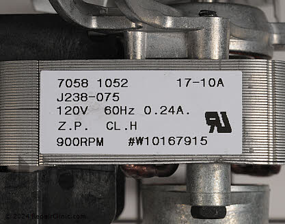 Convection Motor W10794440 Alternate Product View