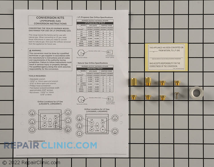 AGM73069207 LG Gas Range Conversion Kit save money with deals 24/7
