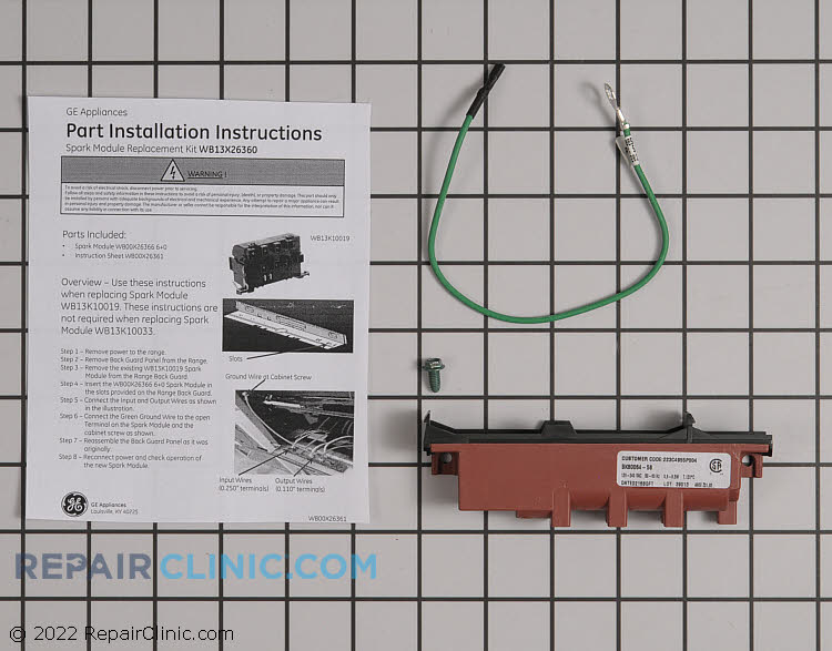 Range/Stove/Oven Spark Module WB13X26360 Fast Shipping Repair Clinic