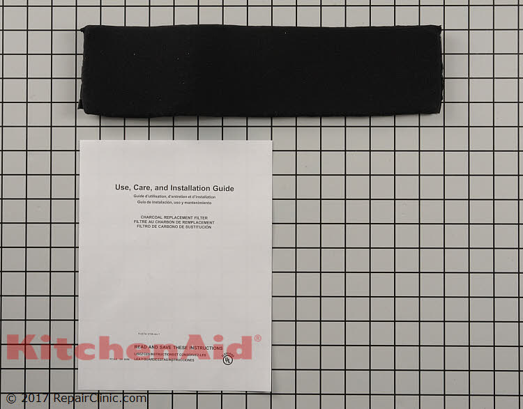 Charcoal Filter W10356922 KitchenAid Replacement Parts