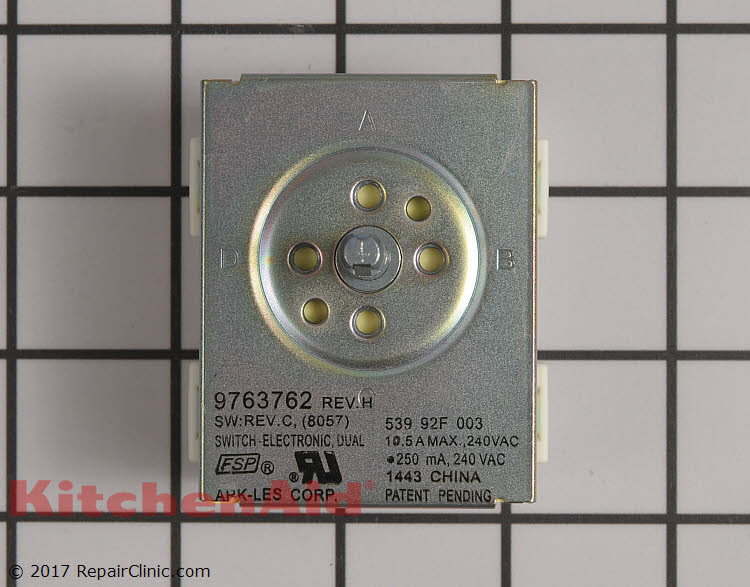 KitchenAid Surface Element Switch WP9763762 | KitchenAid