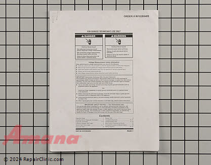Tech Sheet W10280489 Alternate Product View