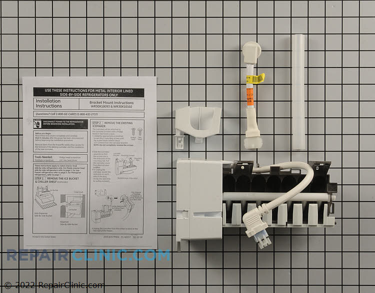 ice maker assembly wr30x10093 repairclinic com