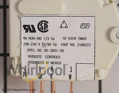 Defrost Timer 2188378 Alternate Product View