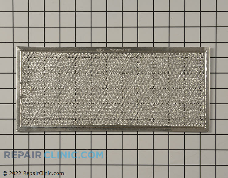 GE and Hotpoint microwave oven grease and air filter. 13-3/8 inches by 6 inches.