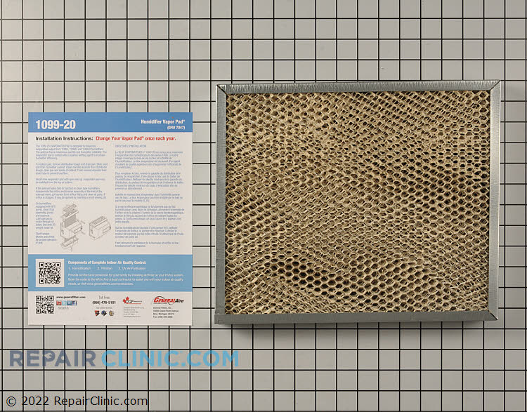 Humidifier Water Evaporator Pad 109920 Fast Shipping Repair Clinic