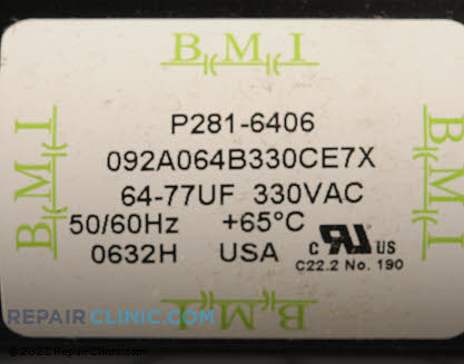 Start Capacitor P281-6406 Alternate Product View