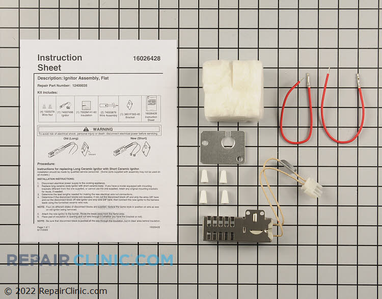 SUPCO WB2X97581 Oven Igniter Replacement For Whirlpool, GE, Hotpoint Ranges