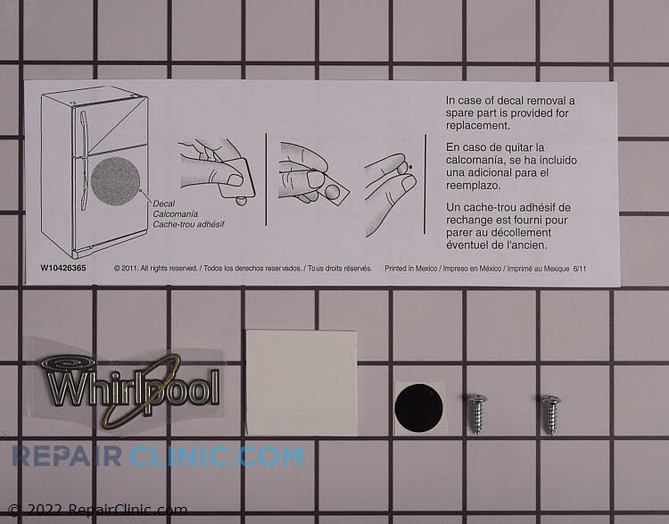 Refrigerator Door Reversal Kit W10437913 Fast Shipping