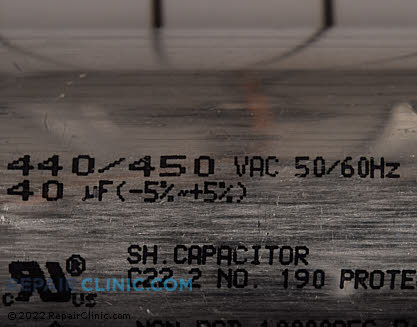 High Voltage Capacitor 2501-001238 Alternate Product View