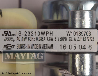 Evaporator Fan Motor WPW10189703 Alternate Product View