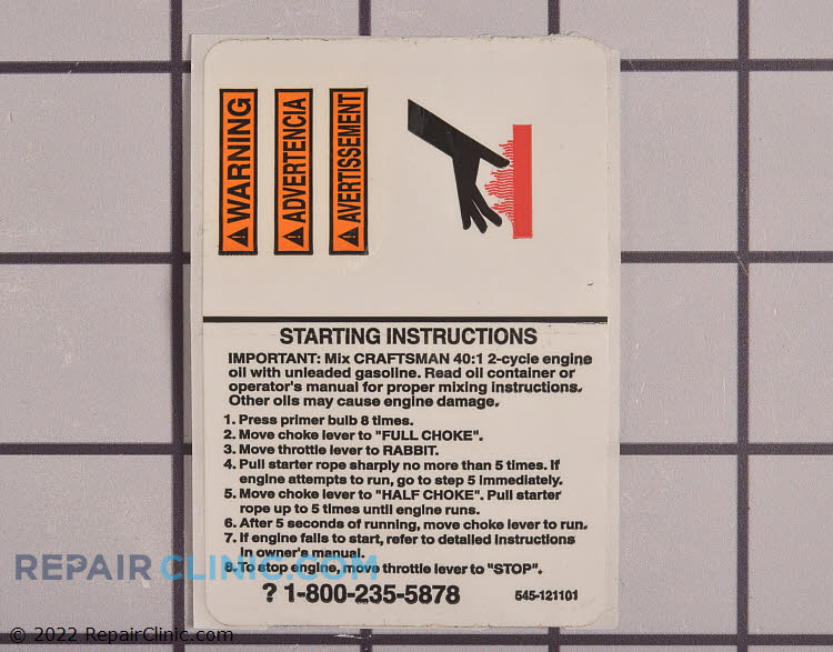 545121101 Decal