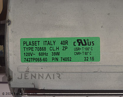 Cooling Fan WP74008437 Alternate Product View