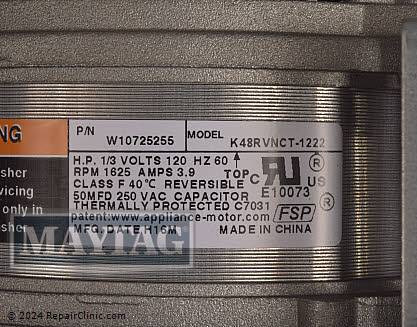 Drive Motor W10836348 Alternate Product View