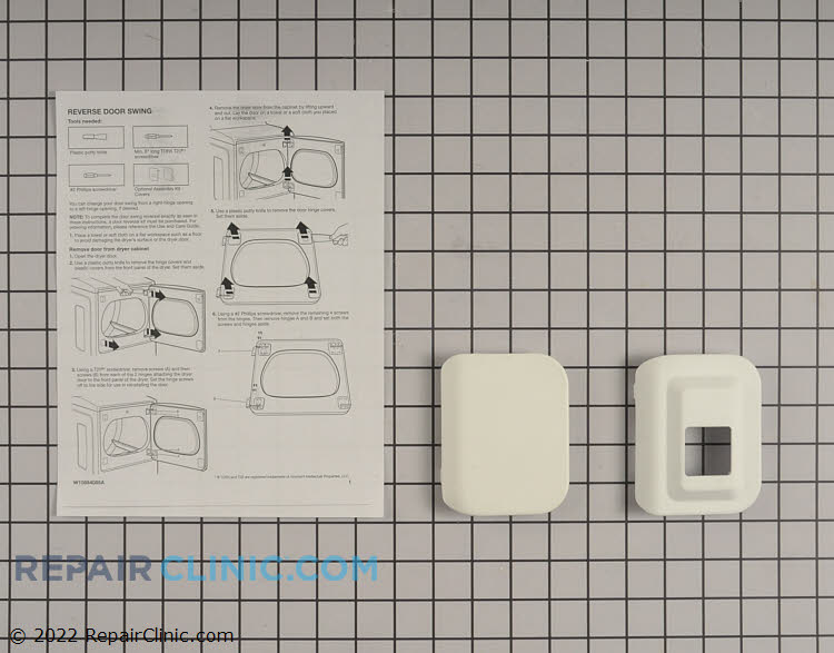 Dryer Door Reversal Kit W10895133 Whirlpool Door Reversal Kit