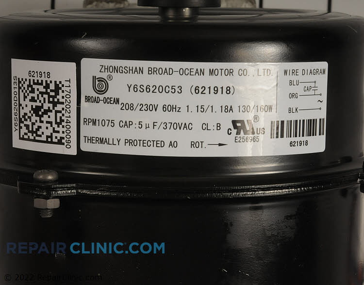 Nordyne Intertherm Miller Replm Blower Motor 1//2 HP 115v 621810 6218100 621810R