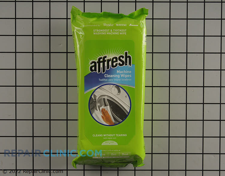 Affresh® Washing Machine Cleaning Wipes, 24 pre-moistened cleaning wipes per package.