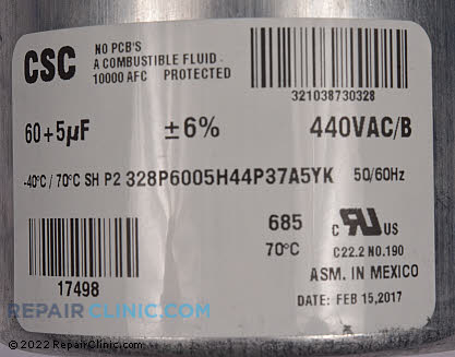 Run Capacitor S1-02432083000 Alternate Product View