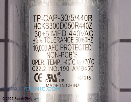 Dual Run Capacitor CAP305440R Alternate Product View