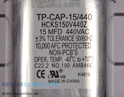 Dual Run Capacitor TP-CAP-15/440 Alternate Product View