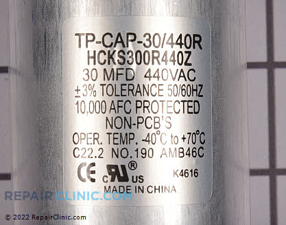Run Capacitor TP-CAP-30/440R Alternate Product View