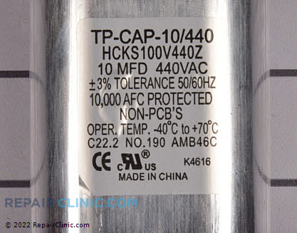 Run Capacitor TP-CAP-10/440 Alternate Product View