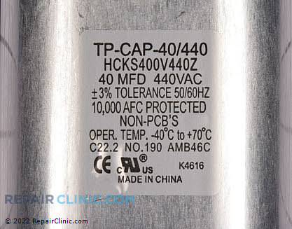 Run Capacitor TP-CAP-40/440 Alternate Product View