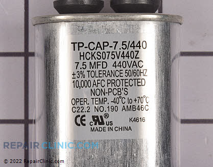 Run Capacitor TP-CAP-7.5/440 Alternate Product View