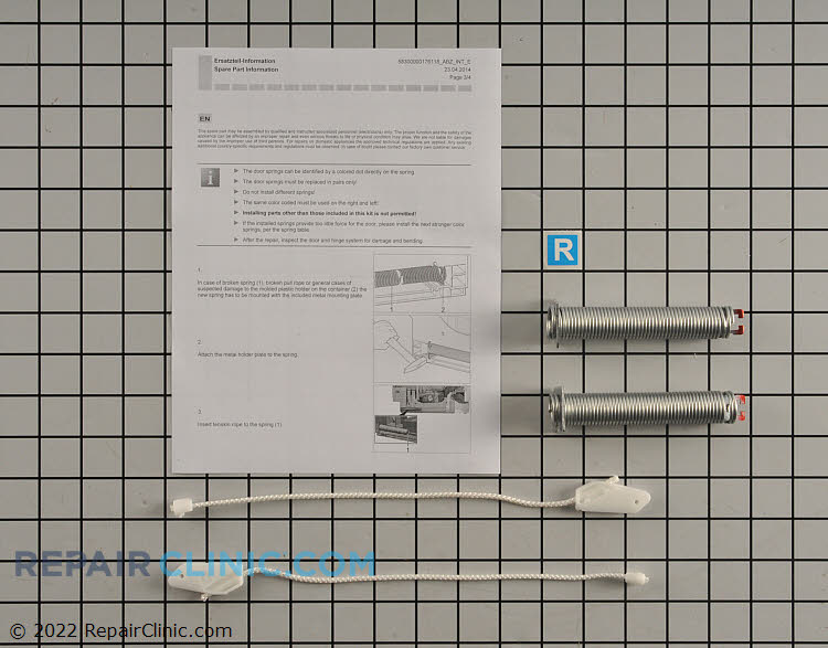 Dishwasher Door Spring 00754866 Bosch Door Spring Repair Clinic