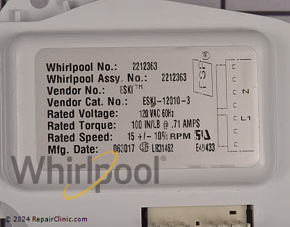 Auger Motor W11170227 Alternate Product View
