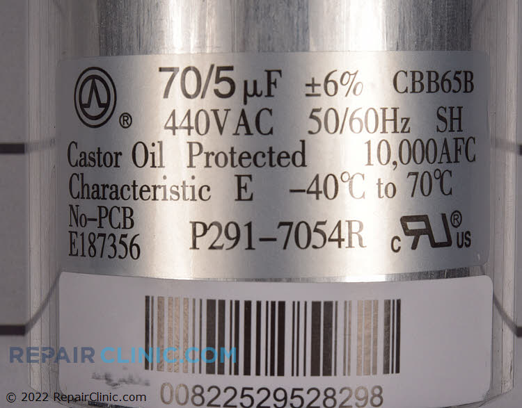 Dual Run Capacitor P291-7054R Alternate Product View