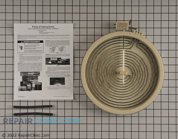 Range/Stove/Oven Radiant Surface Element W10823727 Whirlpool Radiant