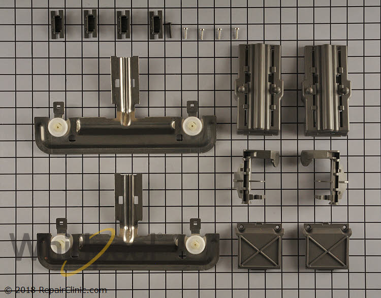 Dishwasher Top Rack Adjuster Metal Kit - Compatible With Kenmore, Whirlpool & KitchenAid Models