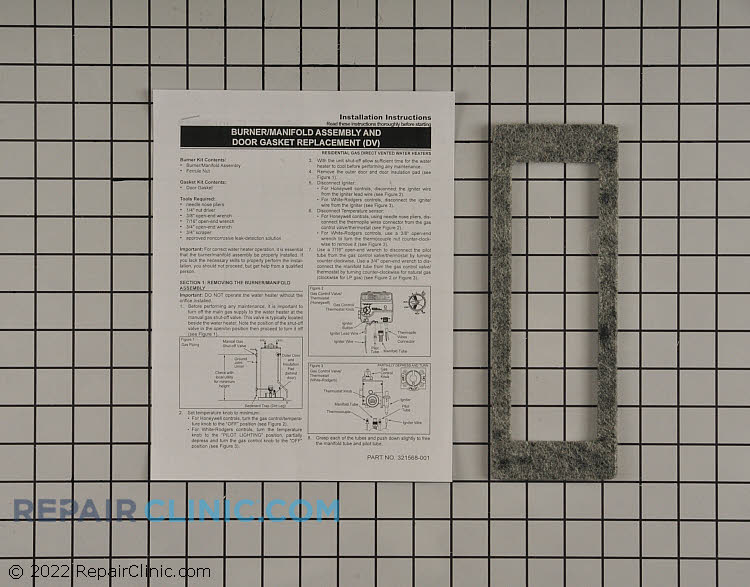 Water Heater Gasket 100112699 Gasket Repair Clinic