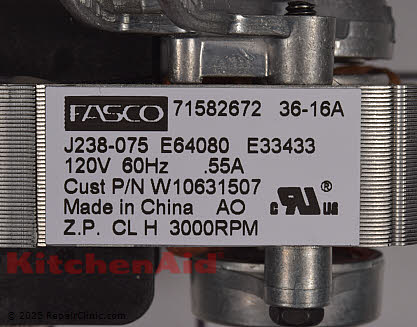 Convection Motor W10860984 Alternate Product View