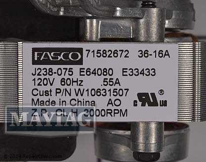 Convection Motor W10860984 Alternate Product View