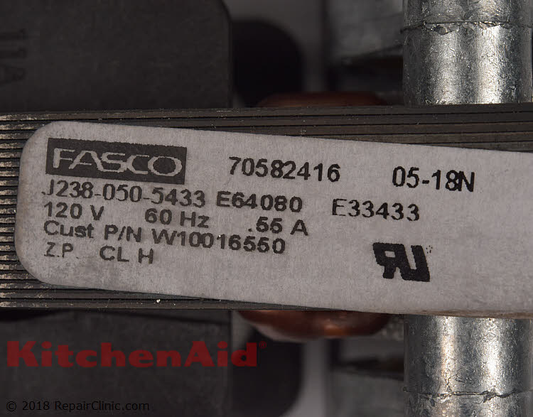 Cooling Fan WPW10016550 KitchenAid Replacement Parts