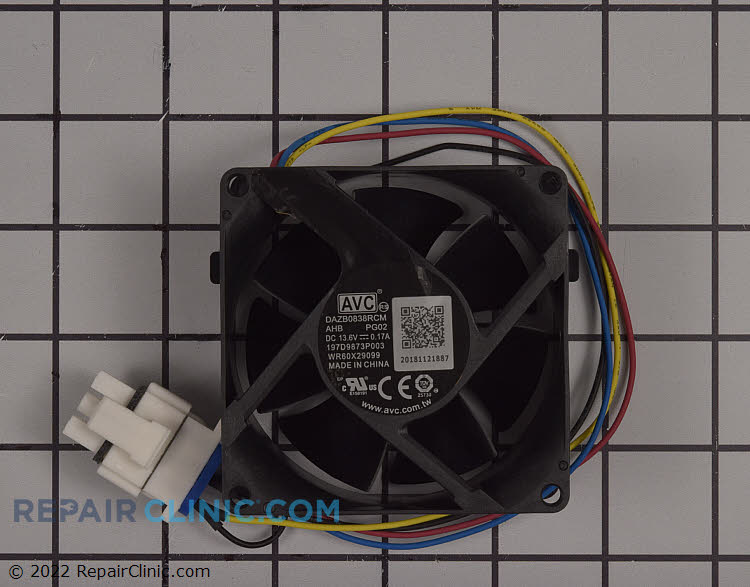 GE Refrigerator Evaporator Fan Motor WR60X35205 Part WR60X35205 Repair Clinic