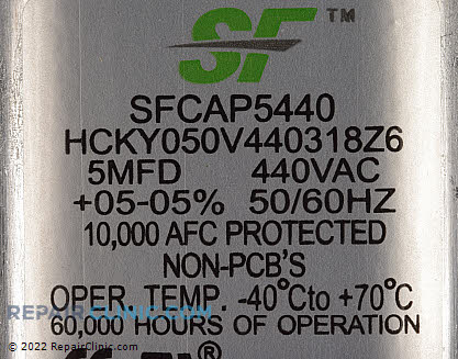 Run Capacitor SFCAP5440 Alternate Product View