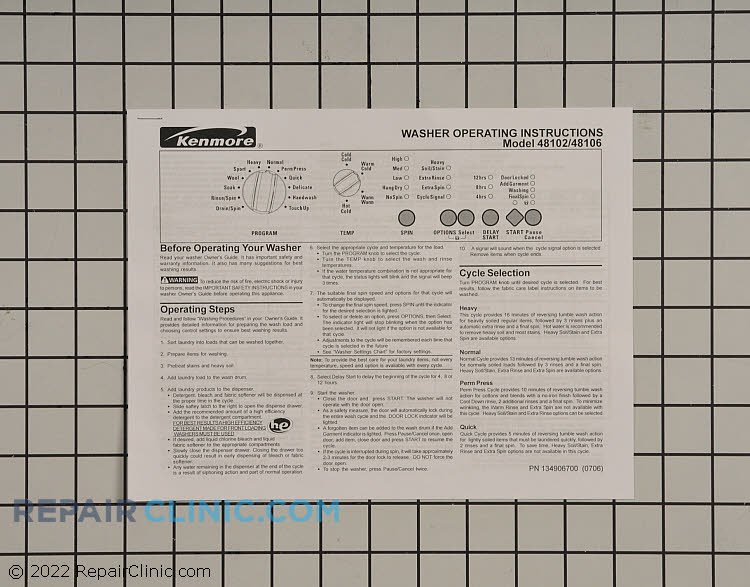 Washing Machine Installation Instructions