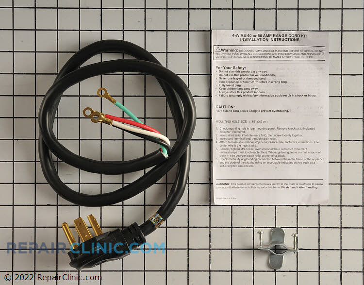 Dryer power cord - Item Number WX09X10018
