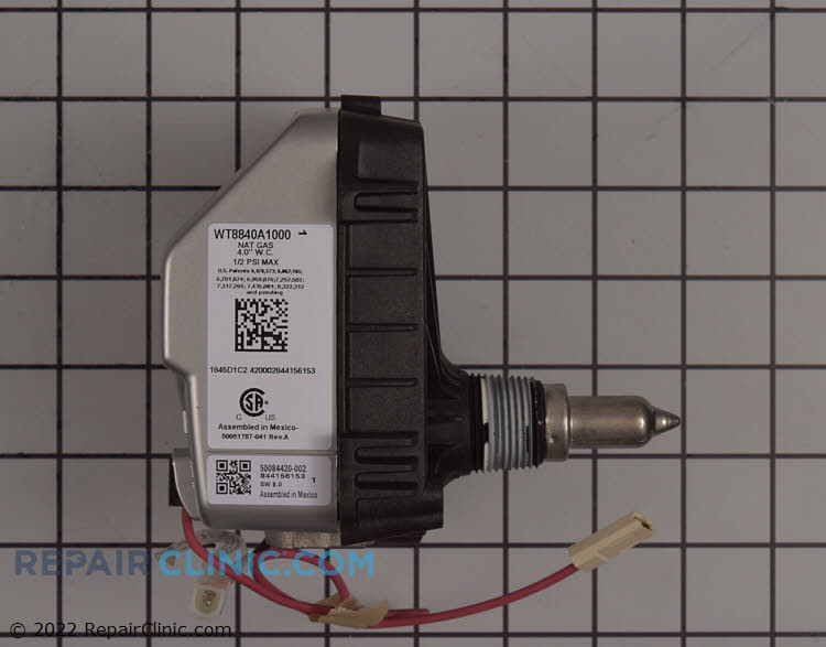Gas Valve Assembly WT8840A1000 Fast Shipping Repair Clinic