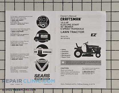 Owner's Manual 917167657 Alternate Product View