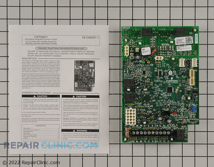 Trane Furnace Control Board CNT06671 Part | CNT06671