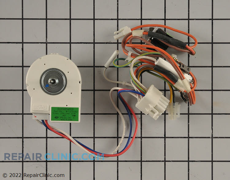 Refrigerator Evaporator Fan Motor W11224591 Whirlpool Evaporator Fan Motor Repair Clinic