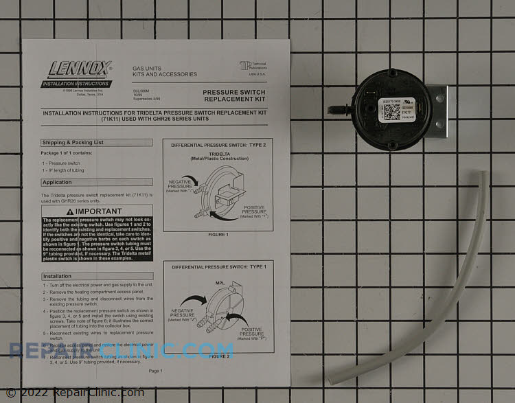 Heat Pump Pressure Switch 71K11 Fast Shipping Repair Clinic