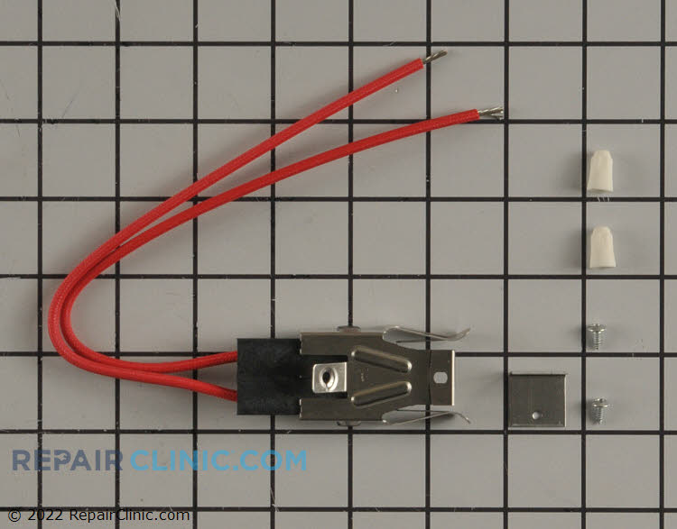 Surface burner element receptacle kit for electric range. If the surface element works intermittently, this receptacle's electrical contacts may be corroded.